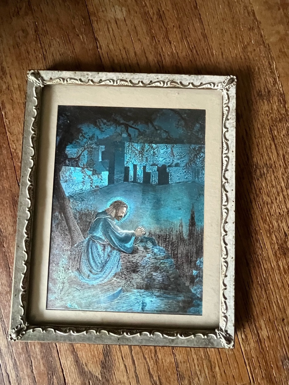 Dufex Foil Print Christ in Gethsemane Jesus praying Jerusalem sacred art